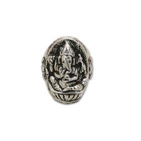 Anello Nepalese in Argento Con Ganesha