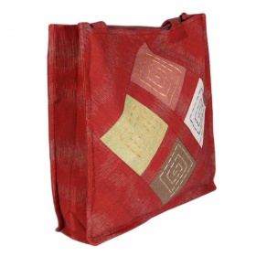 borsa-cotone-quadrata-rombi-rossa_1