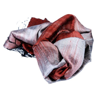 sciarpa-in-seta-grezza-rosso-mattone-grigio